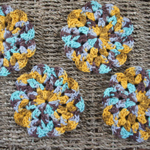 Handmade Crocheted 100% Cotton SET OF 4 COASTERS